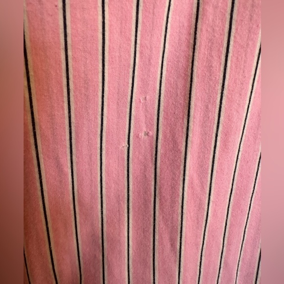SOLD Lauren Ralph Lauren Size Large Pink Stripe Pajama 2Piece Capri Set Monogram - Picture 3 of 13